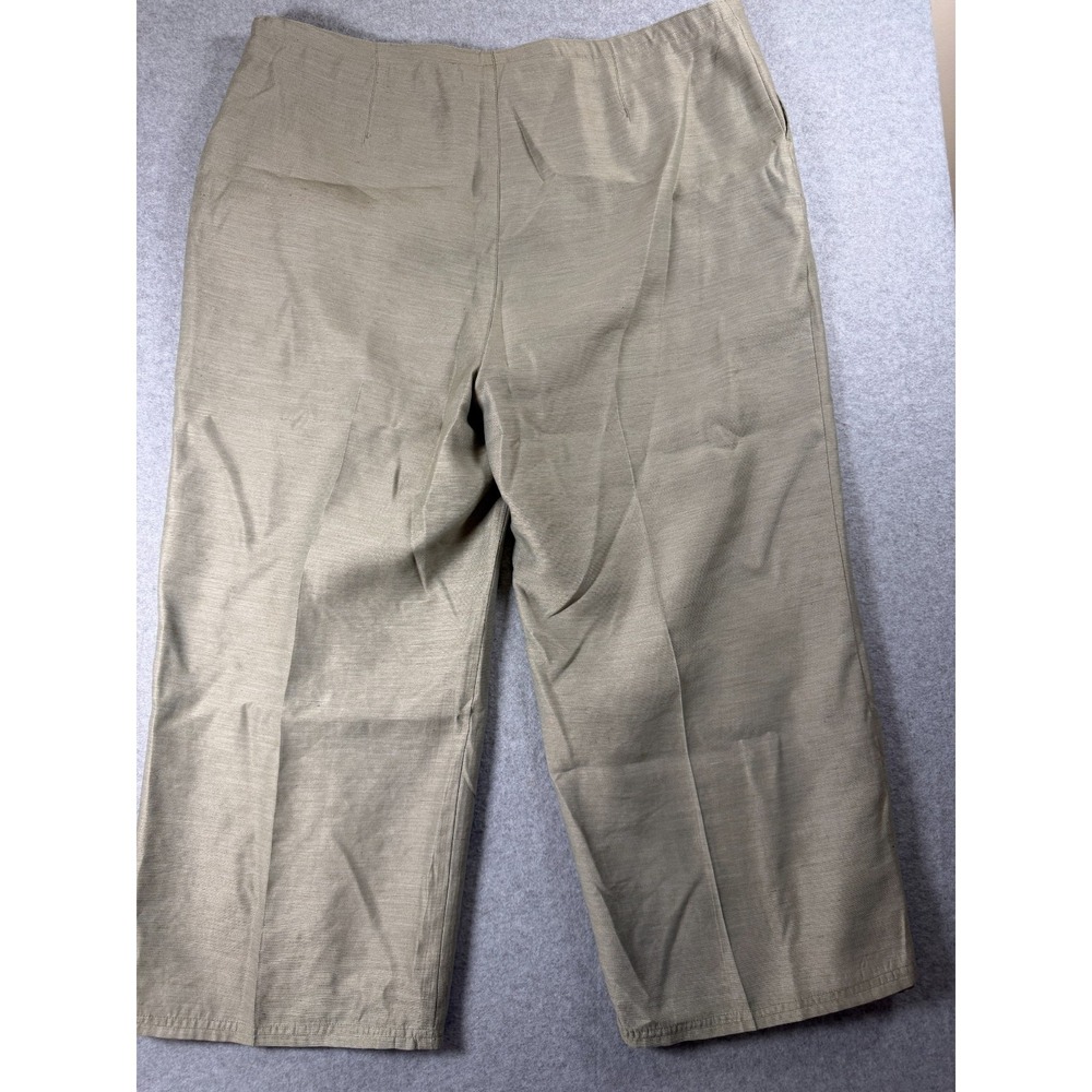 Vintage Banana Bay Resortwear Capri Lined Cropped Pants Women's XL Olive SKU 291 - Picture 5 of 7